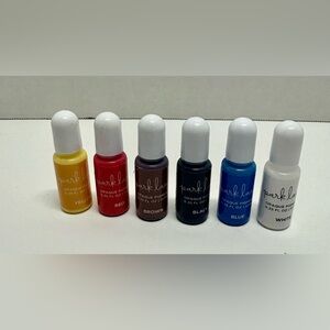 Park Lane opaque pigment ink lot of 6- Yellow, Red, Brown, Black, Blue, White